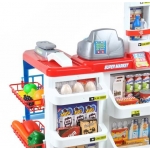 iMex Toys Dětský supermarket s nákupním košíkem červený 668-05