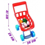 iMex Toys Dětský supermarket s nákupním košíkem červený 668-05