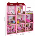 iMex Toys Plastový domeček pro panenky s panenkou a příslušenstvím 11410