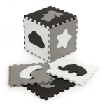 iMex Toys Pěnová podložka na zem 25ks - Zvířátka černo-šedo-bílé