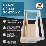 Spielwerk Učící věž, schůdky, borovice, 93x56x49, bílá/přírodní hnědá