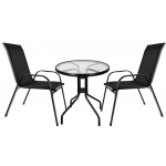 Gardlov 23461 Balkonový set stůl + 2 židle černý