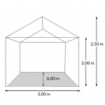 Casaria Párty-stan Rimini UV ochrana 50+ 3 x 6 m antracitový