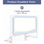 iMex zábrana na postel PREMIUM 160 cm světle šedá