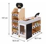 Derrson XXL dřevěný supermarket interaktivní + mega set příslušenství