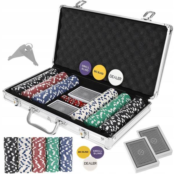 TFY No.9554 Poker set v kufru s 300 ks žetonů